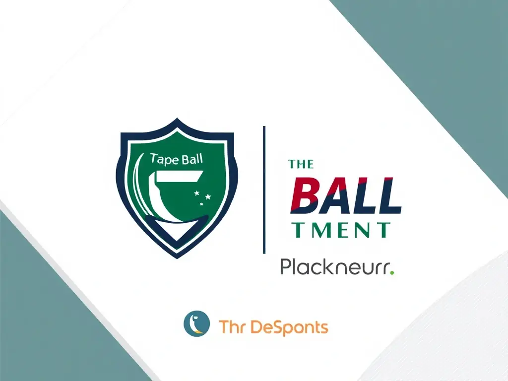 A dynamic image showcasing the Pakistan Tape Ball Tournament logo alongside a corporate sponsor's logo, symbolizing a successful partnership.
